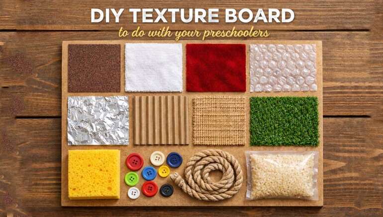 DIY Texture Board for Preschool’s Sensory Development